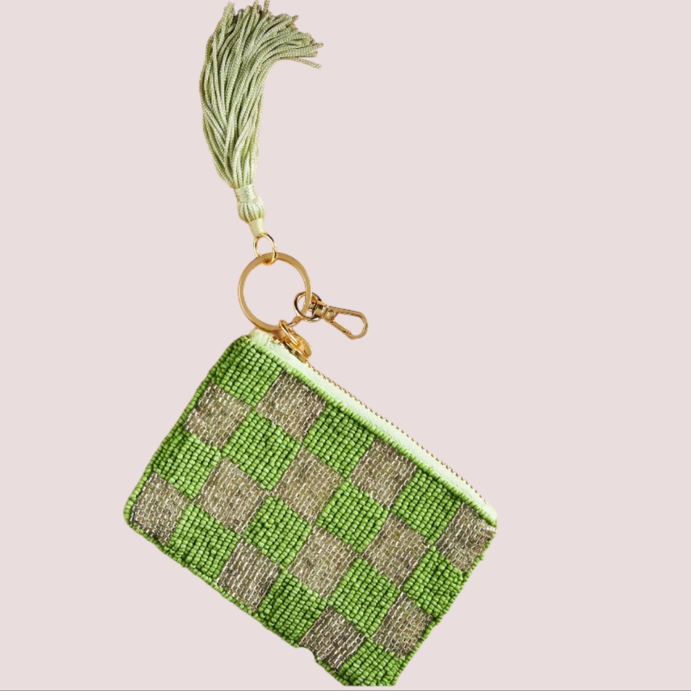 Anthropologie The Beaded Coin Purse: Summer Edition Lime Green, Margaritas - Picture 2 of 7